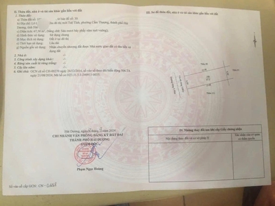 Bán liền kề KĐT Tuệ Tĩnh, phường Cẩm Thương, TP HD, 67.5m2, mt 4.5m, đường 11.5m, xung quanh ở kín 2