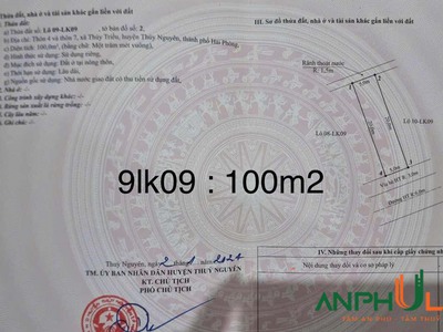 Chính chủ gửi bán duy nhất lô đất tiềm năng khu Đấu giá Thuỷ Triều, Thuỷ Nguyên, Hải Phòng 0