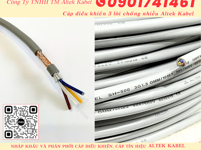 Cáp điều khiển, cáp tín hiệu 3 lõi Bình Dương, Đồng Nai, Tây Ninh, Vũng Tàu 0
