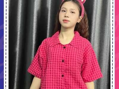 Bộ đồ ngủ ngắn kẻ caro nhiều màu 1