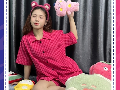 Bộ đồ ngủ ngắn kẻ caro nhiều màu 3