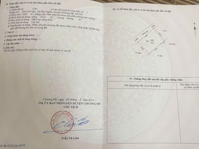 Bán đất phú nghĩa 136m full thổ cư 0