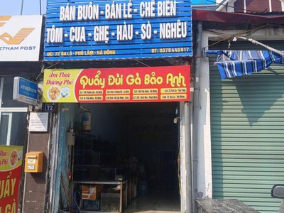 Cần sang nhượng cửa hàng hải sản 2 mặt đường lớn- địa chỉ: 72 ba la, hà đông, hà nội 0