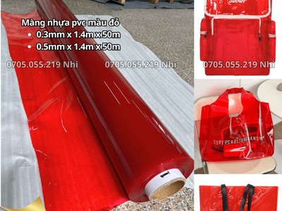 Màng Nhựa Pvc Dẻo Hologram Ánh Kim 7 Màu Altek may túi quà tặng, balo, bóp viết giá rẻ 10
