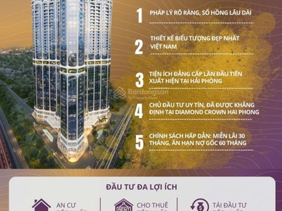 Giá cực chất tại golden crown hải phòng - bán căn hộ 2pn 2wc chỉ từ 3,7 tỷ  tts 95  - dt 62,5 m2 4