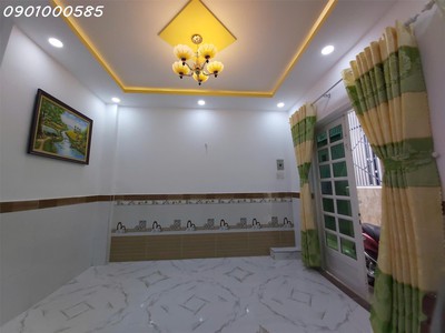 Nhà mới đẹp, gần đường xe hơi.  2 tầng, 28m2, 2pn, thạnh lộc 27, q.12 - 2 tỷ 450 triệu. 2