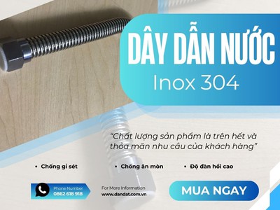 Dây Cấp Nước Nóng Lạnh Inox 304 - Dandat.Flex 13