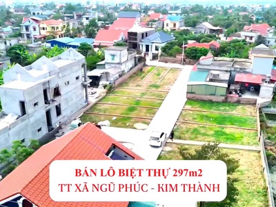 Bán lô Biệt thự 297m2 giá 5tr/m2 gần Khu Sinh thái Ngũ Phúc, Kim Thành, Hải Dương 1
