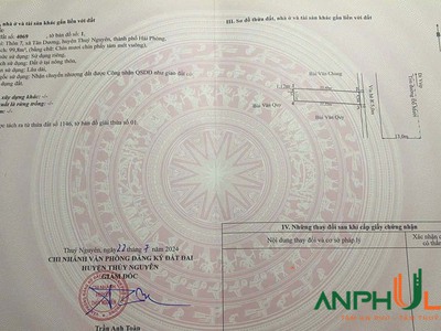 Bán lô đất mặt đường Đỗ Mười, Tân Dương, Thuỷ Nguyên, Hải Phòng 1