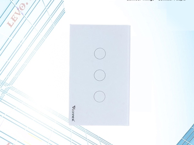 Công tắc điện thông minh Vconnex 3 nút bấm không viền 0