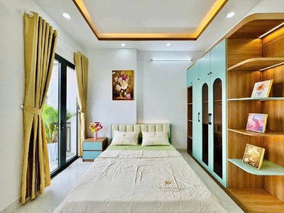 Nhà mới đẹp lung linh vào ở ngay, hxh, ngay chợ thạch đà, 54m2, 3 tầng 4 pn, sổ vuông, tặng nt 2