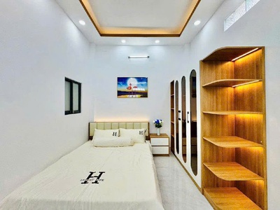 Nhà mới đẹp lung linh vào ở ngay, hxh, ngay chợ thạch đà, 54m2, 3 tầng 4 pn, sổ vuông, tặng nt 4
