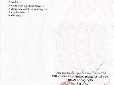 46m đất tái định cư đằng giang - ngô quyền, hướng tây nam - đường 11m, giá 4.19 tỉ 0