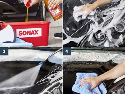 Nước rửa xe oto, xe máy đậm đặc 1lit - Sonax Gloss Shampoo Concentrate 4