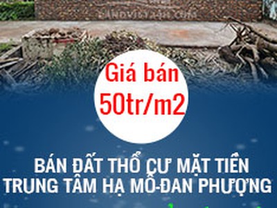 Chính chủ bán đất thổ cư mặt tiền trung tâm hạ mỗ-đan phượng 0
