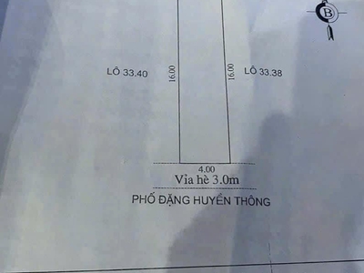 Bán đất mặt phố Đặng Huyền Thông, Đông Nam Cường, TP HD, 64m2, mt 4m, giá cực tốt 1
