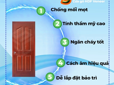 Cửa gỗ HDF Veneer Saigondoor 1