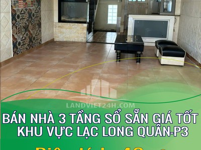 Chính chủ bán nhà 3 tầng sổ sẵn giá tốt nhất khu vực lạc long quân 0