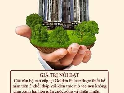 Chung cư golden palace mễ trì 128m   3 phòng ngủ    2 nhà vệ sinh   căn góc   ban công đông nam 0