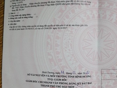 Cần bán đất dx070 phường định hòa, 158m  thổ cư 75m , đường nhựa 6m 0