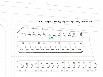 Bán đất đấu giá x5 đông tây vân nội đông anh hà nội 2
