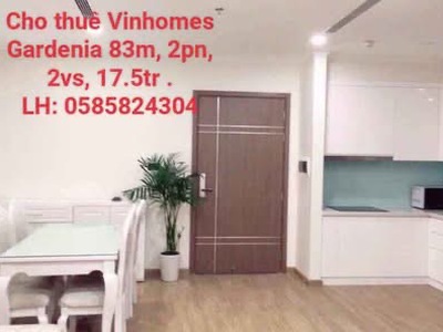 Cho thuê Vinhomes Gardenia 83m, 2pn, 2vs, 0
