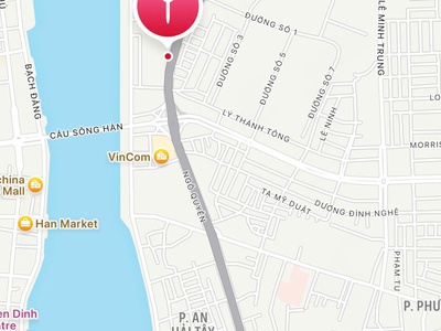 Bán nhà mặt phố lô góc đườmg Ngô Quyền ngay Vincom, cầu sông Hàn giá chỉ 7.x tỷ 1
