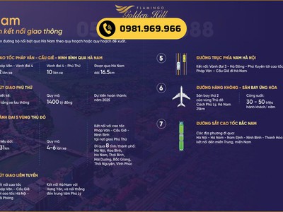 Chỉ 5,8tỷ sở hữu villashop flamingo golden hill hà nam, mặt ql21a   đường bộ song hành 6 làn xe, 2