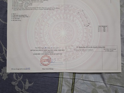 Chính chủ cần bán mảnh đất tại tms hùng vương, phường hùng vương, thành phố phúc yên, vĩnh phúc 0