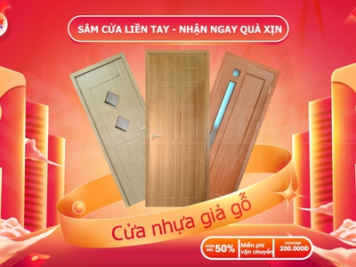 Cửa nhựa giả gỗ 1