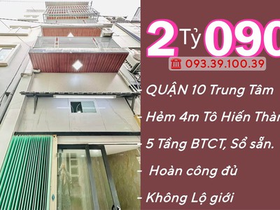 Bán nhà quận 10, hẻm xe hơi, 4 tầng btct: chỉ từ 2 tỷ. tin thật, hình thật, xem nhà, chốt sổ. 0