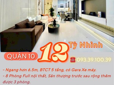 Bán nhà quận 10, hẻm xe hơi, 4 tầng btct: chỉ từ 2 tỷ. tin thật, hình thật, xem nhà, chốt sổ. 3