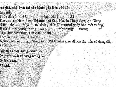 Nhà cần bán gấp, tại 168, đường  nguyễn huệ tl. 943, thị trấn núi sập, huyện thoại sơn, an giang 3