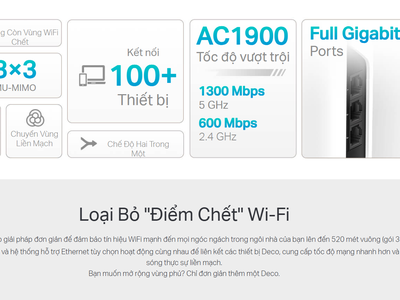 TL bộ Wifi Mesh Deco S7 1900 bản 3 Pack còn nguyên siu chưa qua sử dụng 4