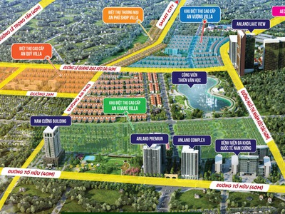 Biệt thự An Quý mặt đường Phan Kế Toại 27m, trực tiếp CĐT Nam Cường, DT 198m2, gần công viên 2