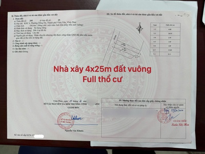 Bán nhà 3 tầng tại trung tâm Thành Phố Vĩnh yên, Vĩnh Phúc. Giá 3,65 tỷ 6