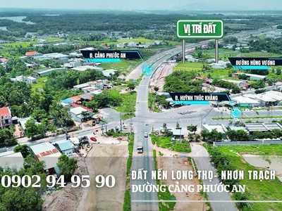 Giảm giá bán trước tết nền đất  thổ cư dt 127m2 mặt sau đường cảng phước an nhơn trạch 3