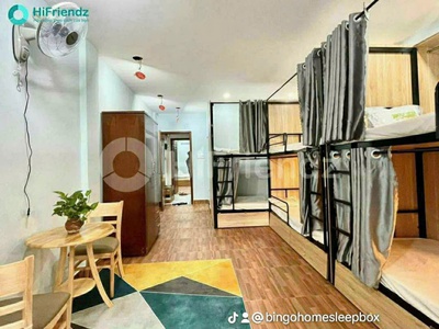 BINGO cho thuê phòng ghép .ký túc xá,sleepbox giá rẻ , an ninh ,sạch sẽ, mới,full nội thất 1