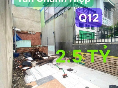 2.5 tỷ có lô đất đẹp huỳnh thị hai tân chánh hiệp - q12 - hẽm xe hơi 4x13 vuông vưc sổ riêng 2