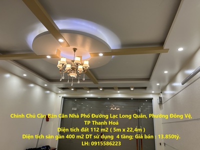 Chính chủ cần bán căn nhà phố đường lạc long quân, đông vệ, tp thanh hoá. 0