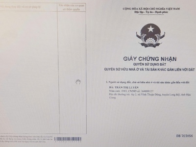 Cần bán gấp 02 nền liền kề full thổ cư, sổ hồng riêng tại chợ hoả lựu, tp. vị thanh, tỉnh hậu giang. 1