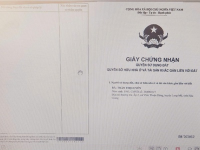 Cần bán gấp 02 nền liền kề full thổ cư, sổ hồng riêng tại chợ hoả lựu, tp. vị thanh, tỉnh hậu giang. 3