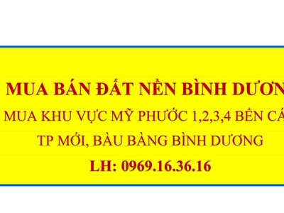 Cần Mua Đất Nền Mỹ Phước 1,2,3,4 Bến Cát Bình Dương Chính Chủ 2