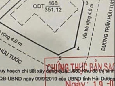 Chính chủ bán lô góc 3 mặt tiền, vị trí đẹp nhất khu ecoriver hải dương. 0