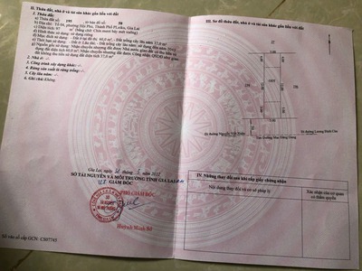 Chủ cần bán nhanh lô đất phường hội phú   tp pleiku. 1