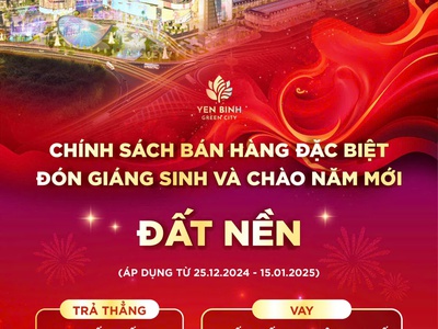 Đất mặt tiền Siêu đô thị Yen Binh Green City thành phố Phổ Yên chiết khấu tới 12 4