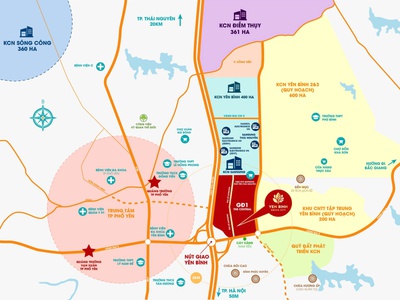 Đất mặt tiền Siêu đô thị Yen Binh Green City thành phố Phổ Yên chiết khấu tới 12 9