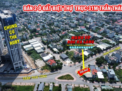 Cần bán 2 ô đất biệt thự liền nhau trục 31m Trần Thái Tông đối diện chung cư The Ruby giá tốt 1