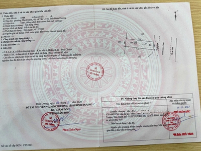 Đất phú chánh thành phố tân uyên kẹt tiền bán đất trả nợ nên bán rẻ bằng giá mua năm 2020 0