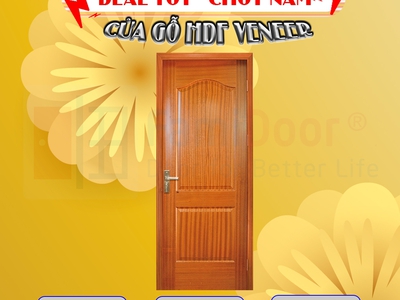 Cửa gỗ công nghiệp HDF veneer 2